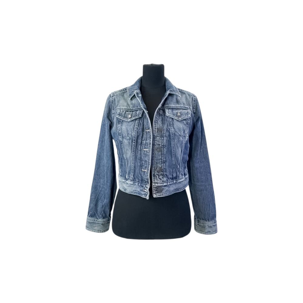 Express Jeans Classic Medium Wash 100% Cotton Denim Jacket Women’s Small